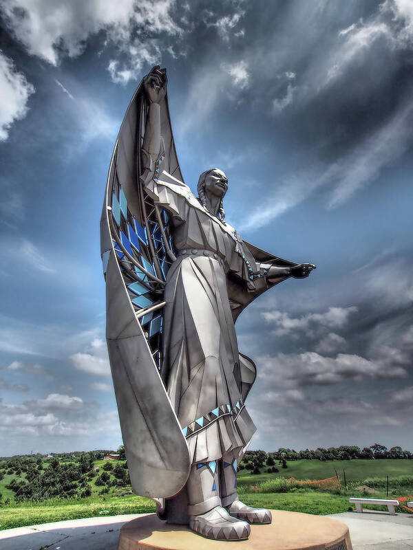Dignity Art Print featuring the photograph Dignity of Earth and Sky Statue by James C Richardson