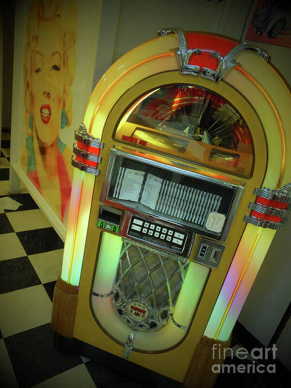 Diner Art Print featuring the photograph Diner Jukebox by La Dolce Vita