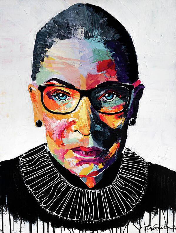 Portrait Art Print featuring the painting Dissent by LA Smith