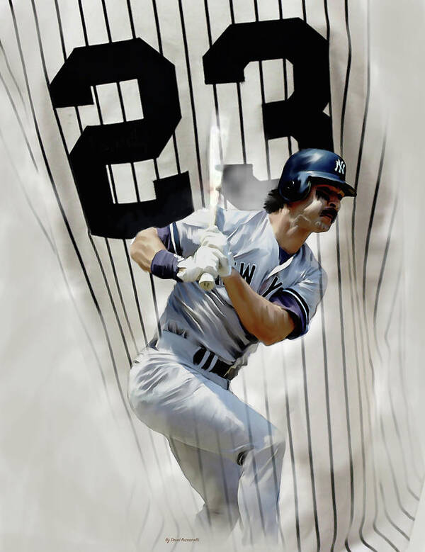 Don Mattingly Iphone And Galaxy Case Covers Art Print featuring the painting Donnie Baseball Don Mattingly by Iconic Images Art Gallery David Pucciarelli