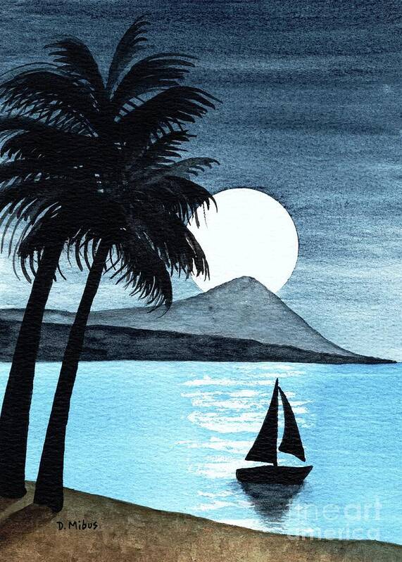Hawaii Art Print featuring the painting Dreaming of Maui by Donna Mibus