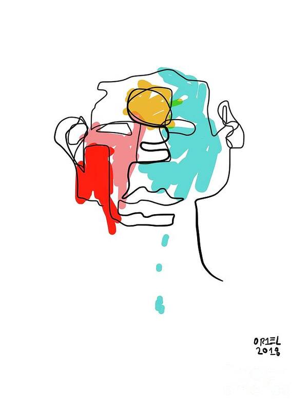  Art Print featuring the painting Dripping by Oriel Ceballos