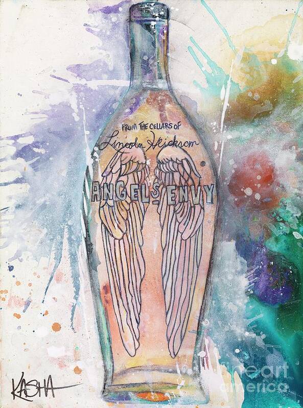 Angels Envy Art Print featuring the painting Envy x2 by Kasha Ritter