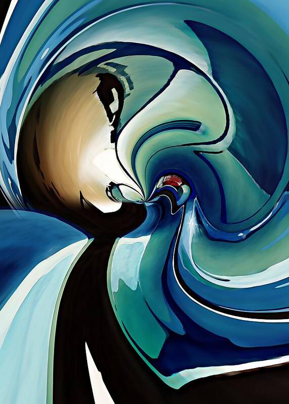 Swirl Art Print featuring the digital art Evening Stroll With Salvador by David Manlove