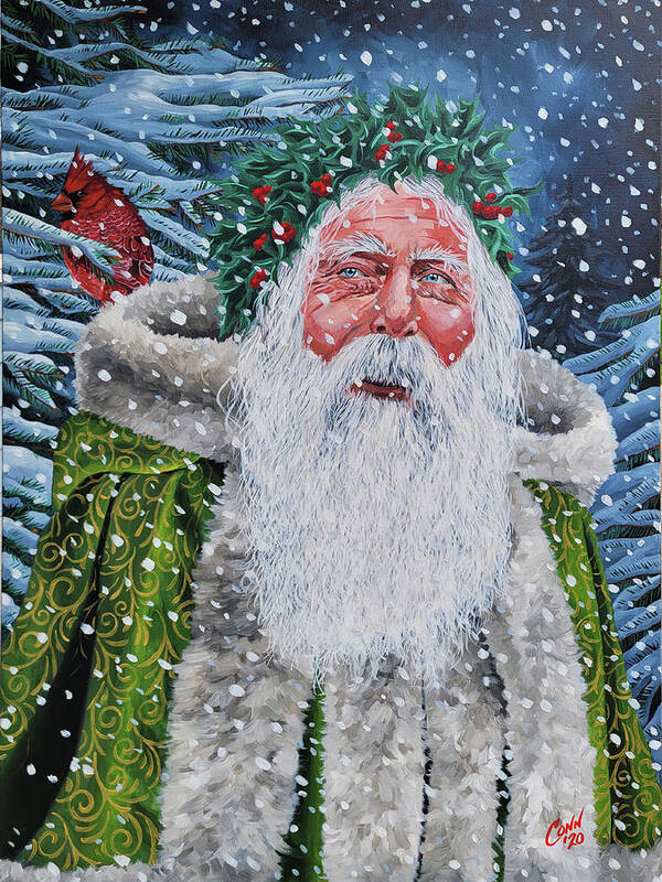 Father Christmas Art Print featuring the painting Father Christmas by Shawn Conn