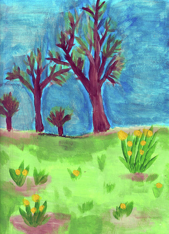 Spring Art Print featuring the painting First Colors of Spring by Christopher Reed