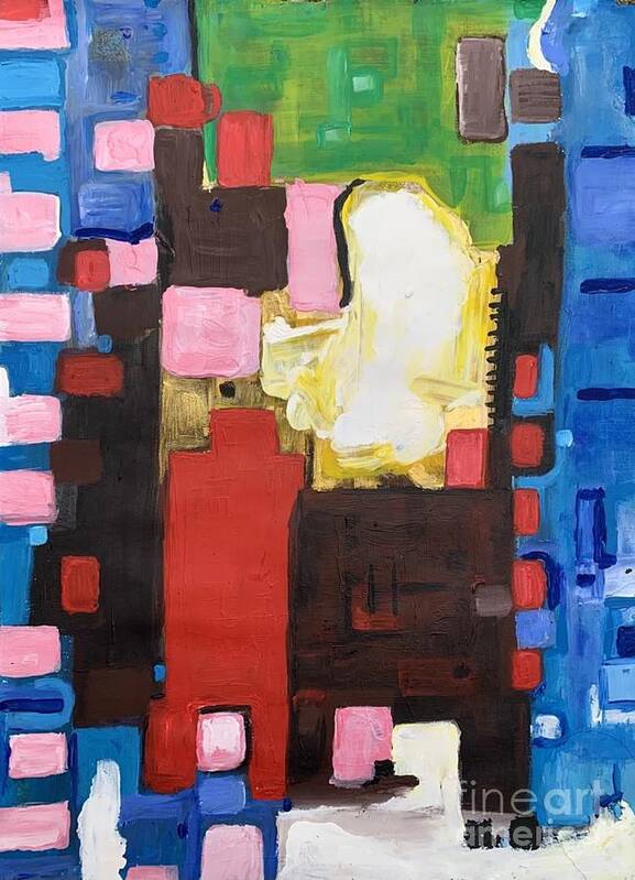 Abstract Art Art Print featuring the painting Frankigary by Denise Morgan