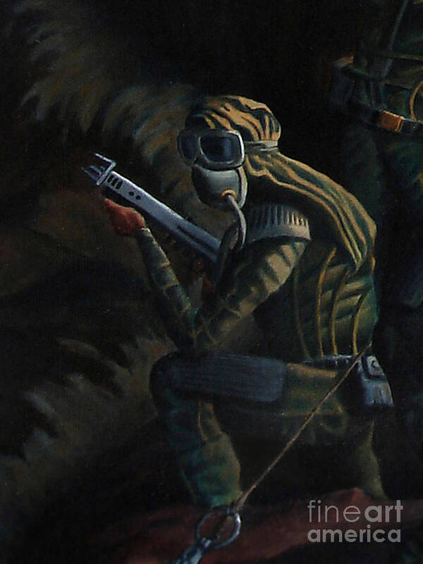 Dune. Fremen Art Print featuring the painting Fremen Warrior of Dune 2 by Ken Kvamme