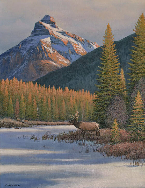 Canadian Art Print featuring the painting From Out of The Shadows by Jake Vandenbrink