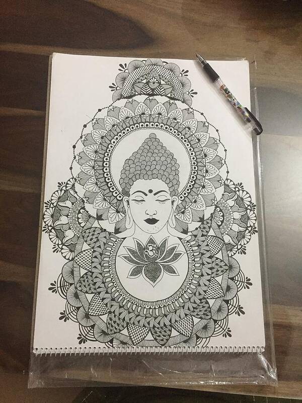 🙏 Gautam Buddha Drawing 🙏 # Images • Pihu🦋 (@126432844l) on ShareChat-saigonsouth.com.vn