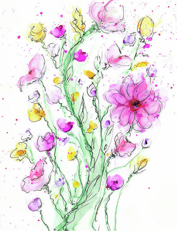 Flower Art Print featuring the painting Generosity by Kimberly Deene Langlois