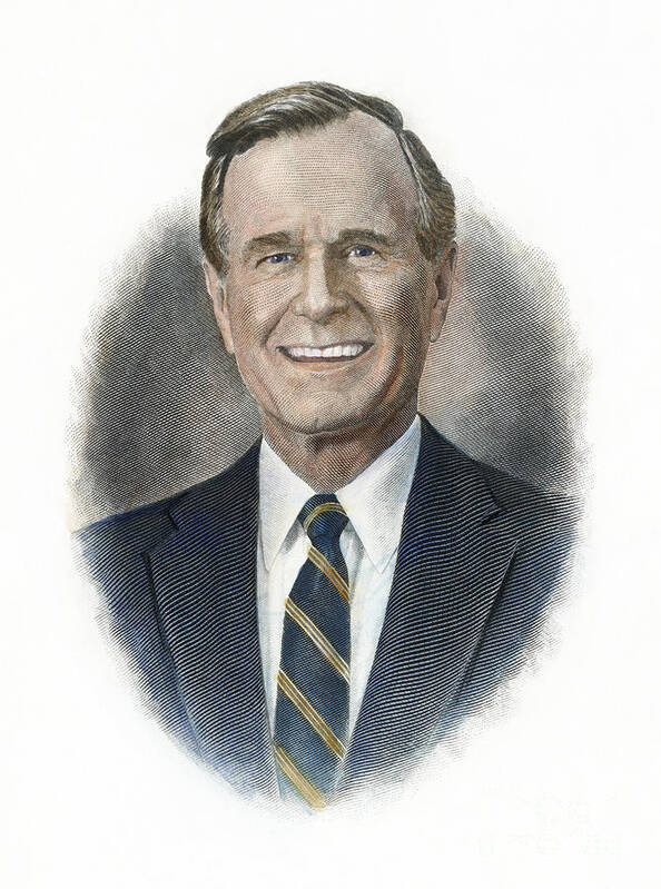 1980 Art Print featuring the photograph George H W Bush by Granger