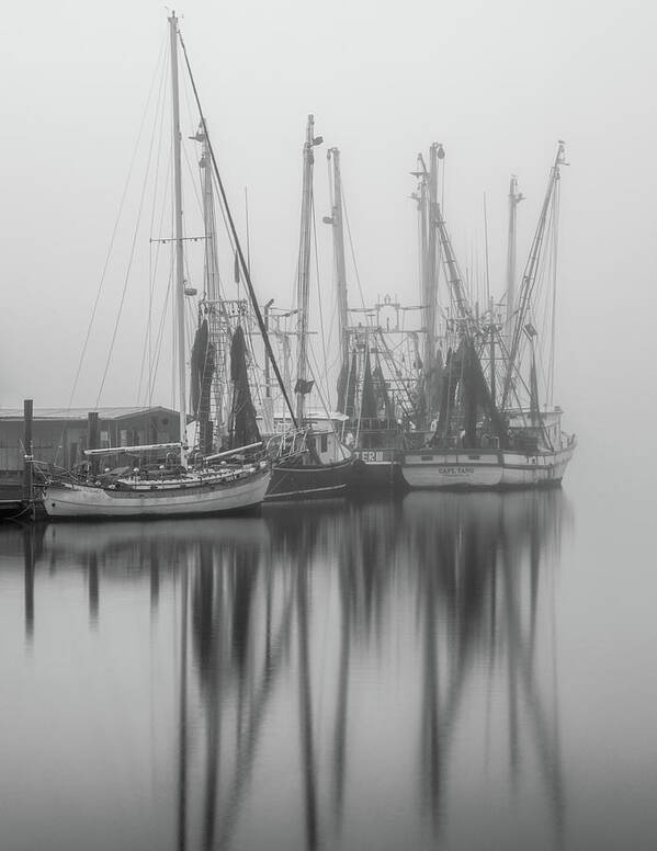 Shem Creek Art Print featuring the photograph Ghost Boats by Donnie Whitaker