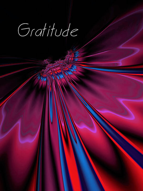 Fractal Art Print featuring the digital art Gratitude #15 by Mary Ann Benoit