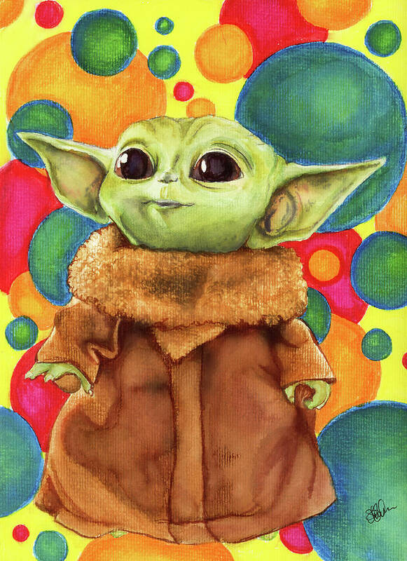 Baby Yoda Grogu Star Wars Mandalorian Art Print