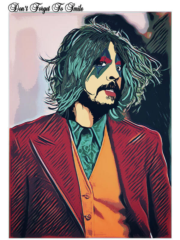 Dave Grohl Art Print featuring the digital art Grohl in Gotham by Christina Rick
