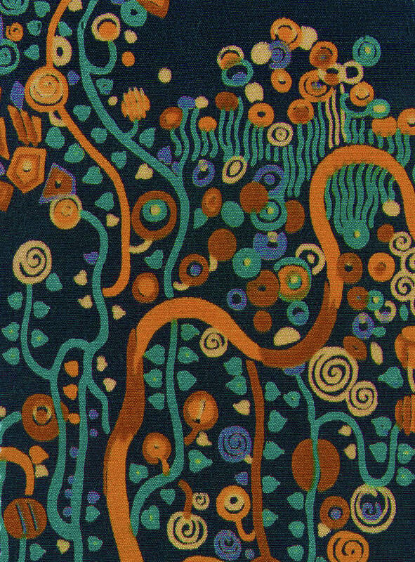 Depth Art Print featuring the painting Gustav Klimt Ode Abstract Green by Tony Rubino