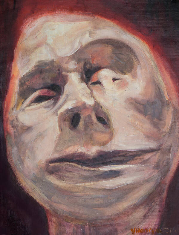 #art Art Print featuring the painting Head Study 2 by Veronica Huacuja