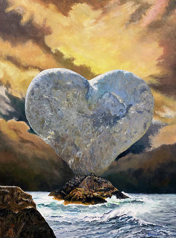Heart Of Stone Art Print featuring the painting Heart of Stone Revisited by Thomas Blood