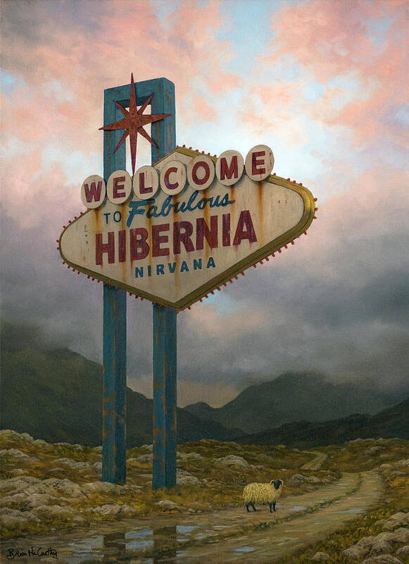 Postcard Art Print featuring the painting Hibernia Nirvana by Brian McCarthy