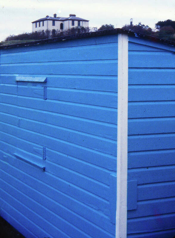 Abstract Art Print featuring the photograph House on a blue shed by Jeremy Holton
