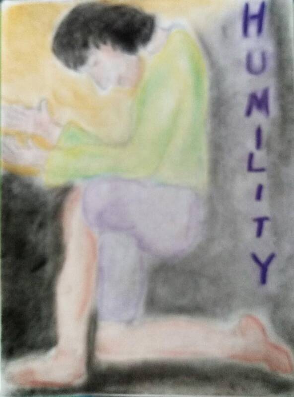 Humility Art Print featuring the pastel Humility by Suzanne Berthier