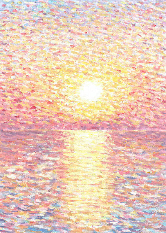 Sunset Art Print featuring the painting Impressionist Sunset by Elizabeth Lock