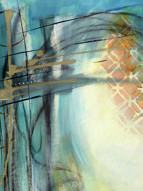 Abstract Art Print featuring the painting Into the Light 1 by Diane Maley