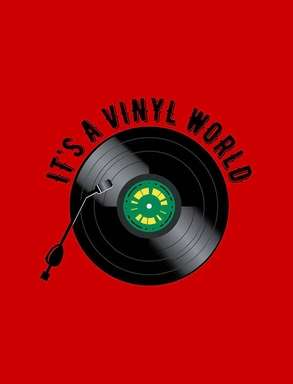 Vinyl Art Print featuring the photograph It's A Vinyl World by Action