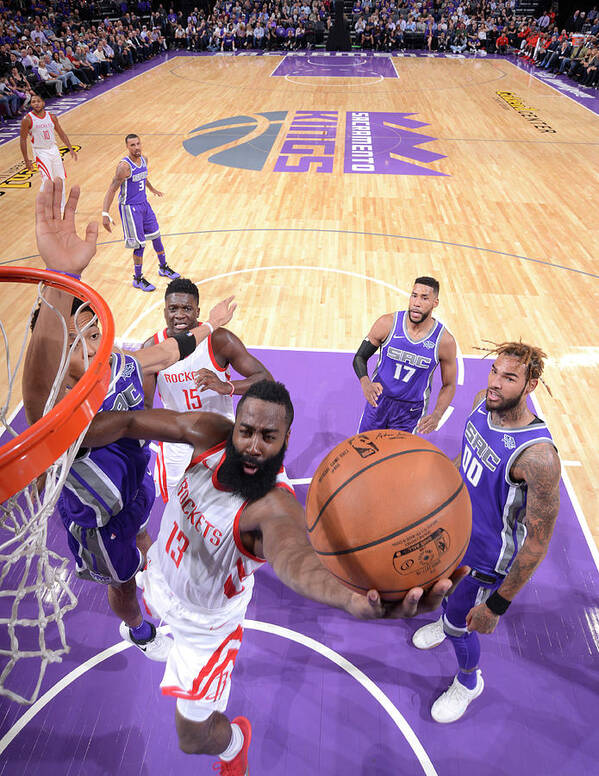 James Harden Art Print featuring the photograph James Harden by Rocky Widner