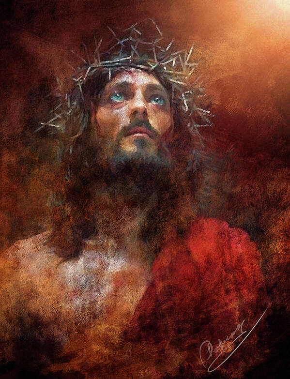 Jesus Art Print featuring the digital art Jesus of Nazareth by Claudia McKinney