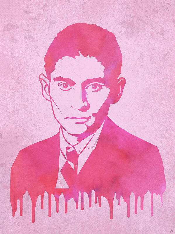 Kafka Art Print featuring the painting Kafka Abstract by Ink Well