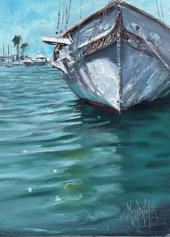 Key West Art Print featuring the painting Key West Bow by Maggii Sarfaty