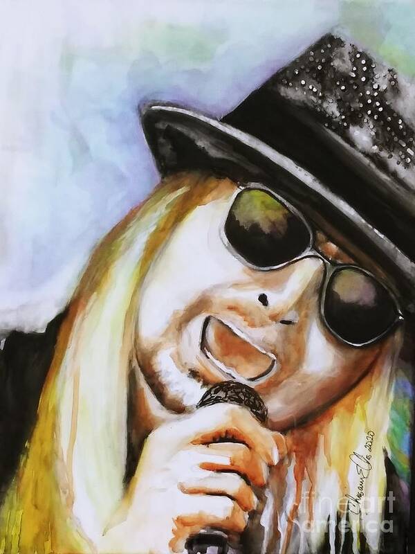 Kid Rock Art Print featuring the painting Kid Rock by Chrisann Ellis