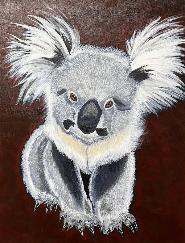  Art Print featuring the painting Koala Bear-Teddy K by Bill Manson