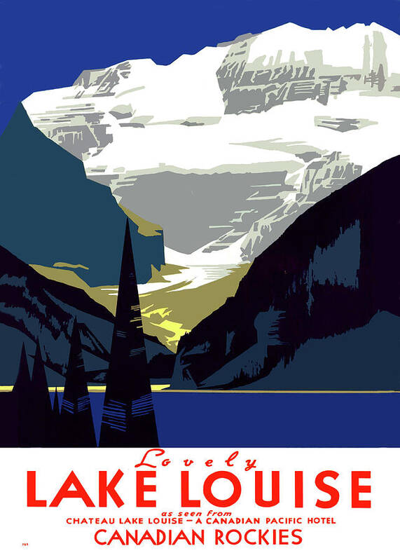 Lake Louise Art Print featuring the painting Lake Louise, Canada by Long Shot