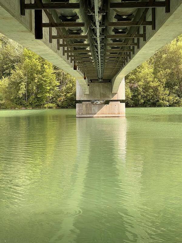Lech River Art Print featuring the photograph Lech River Bridge by Nancy Merkle