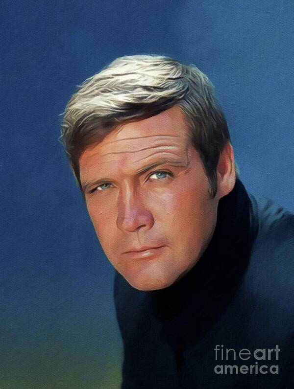 Lee Art Print featuring the painting Lee Majors, Actor by Esoterica Art Agency