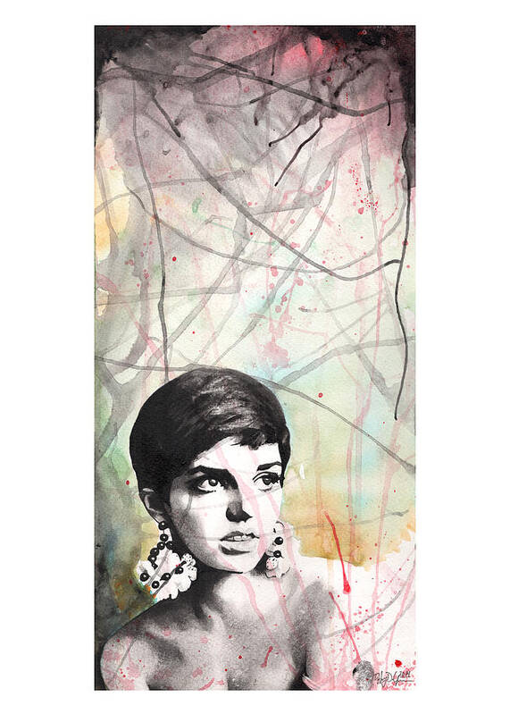 Portrait Art Print featuring the painting Lil' Liza - In White by Tiffany DiGiacomo