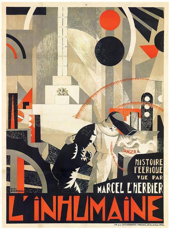 Georges Art Print featuring the mixed media ''L'Inhumaine'', 1924 - art by Georges Djo Bourgeois by Movie World Posters
