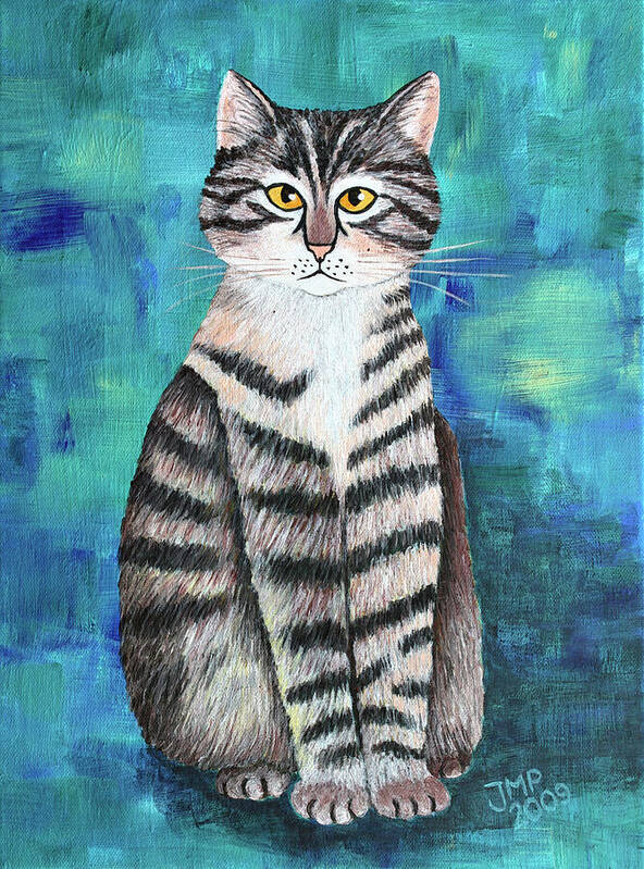 Acrylic Art Print featuring the painting Little Tiger by Jutta Maria Pusl