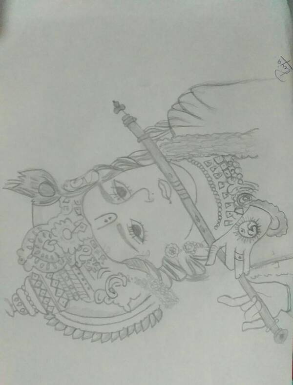 ✏️ my new Pencil drawing of Lord Krishna ✏️ : r/IndiaSpeaks-saigonsouth.com.vn