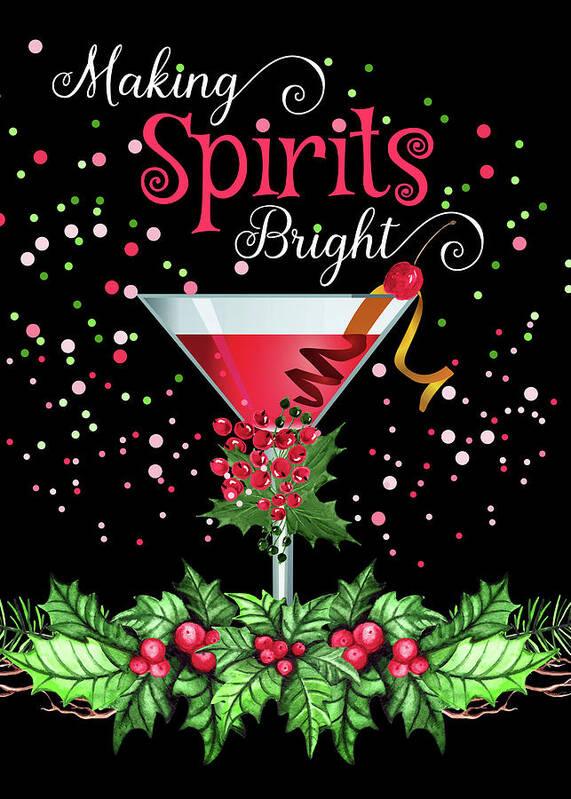 Making Spirits Bright Art Print featuring the digital art Making Spirits Brights by Doreen Erhardt