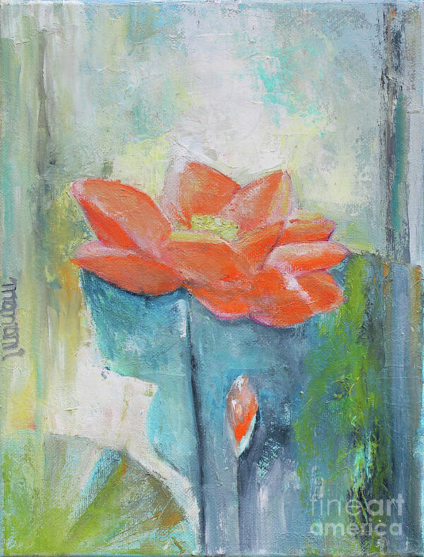 Mother Art Print featuring the painting Mama Lotus by Manami Lingerfelt