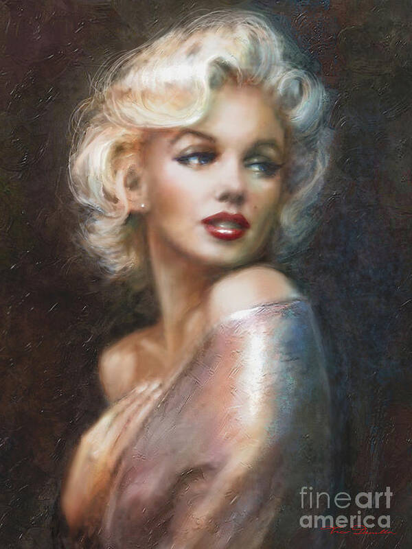 Theo Danella Art Print featuring the painting Marilyn WW soft by Theo Danella
