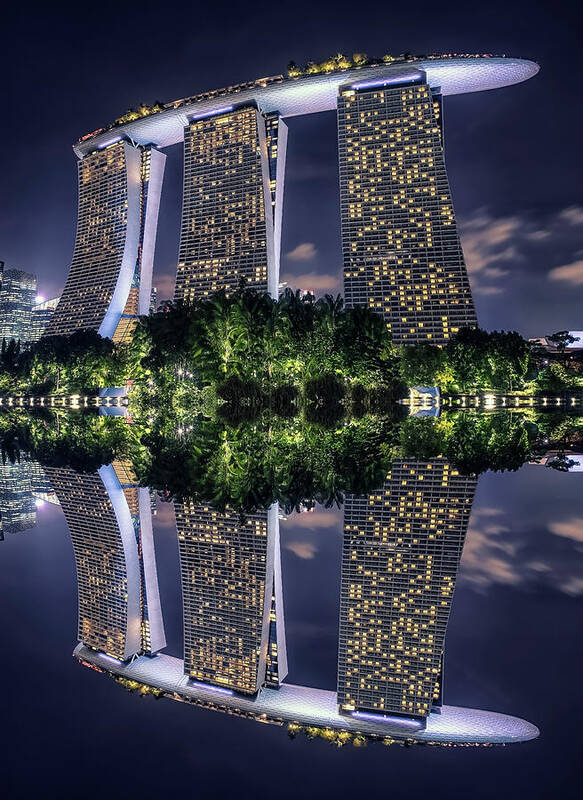 Architecture Art Print featuring the photograph Marina Bay Sands by Manjik Pictures
