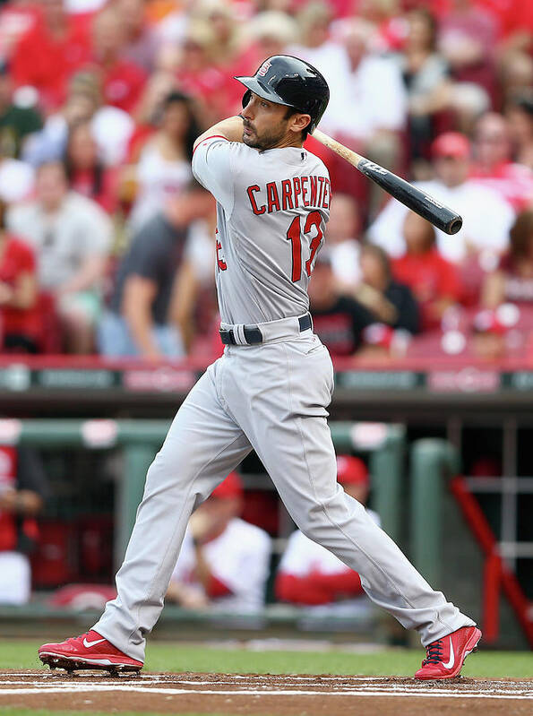 Great American Ball Park Art Print featuring the photograph Matt Carpenter by Andy Lyons