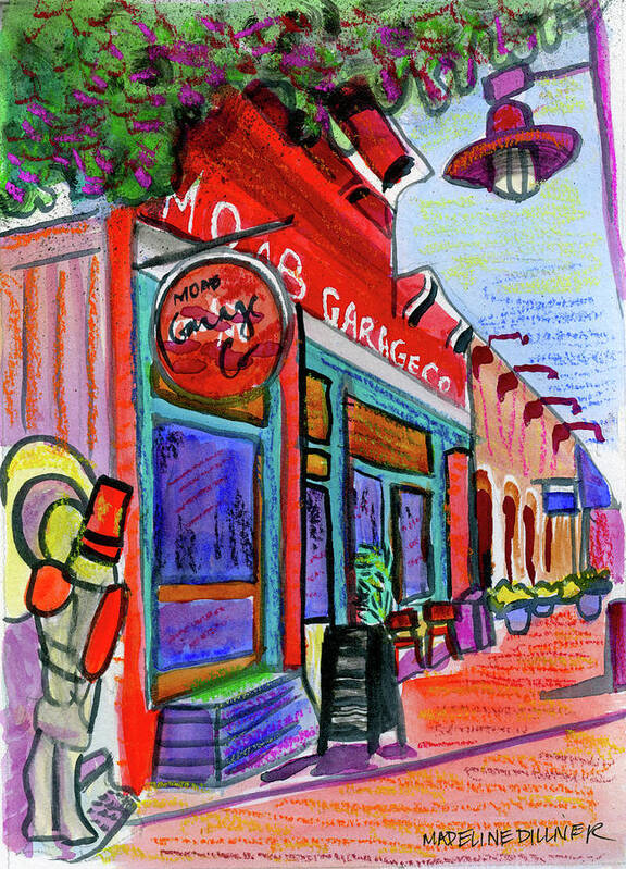 Moab Art Print featuring the painting Moab Garage Co by Madeline Dillner