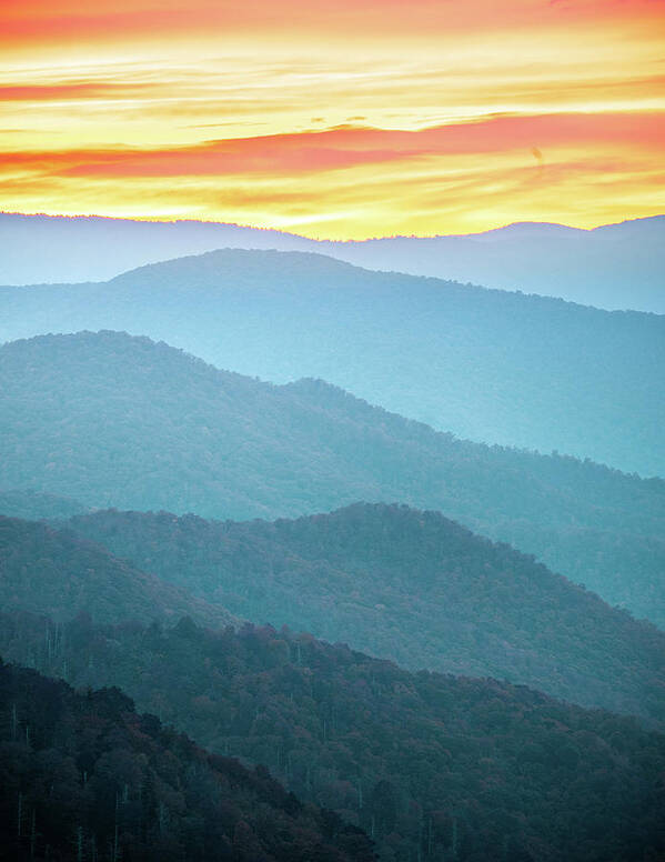 Oconaluftee Valley Art Print featuring the photograph Mountain Layers In The Smokies by Jordan Hill