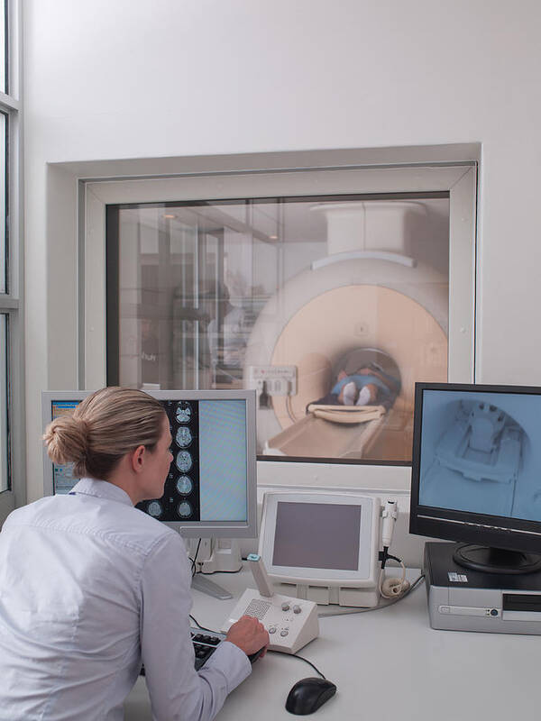 Expertise Art Print featuring the photograph MRI examination by Martin Barraud